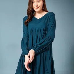 DressBerry V-Neck A-Line Top-picture-41