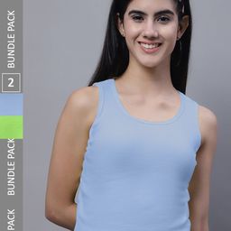 FBAR Pack Of 2 Round Neck Cotton Crop Tank Tops-image-66