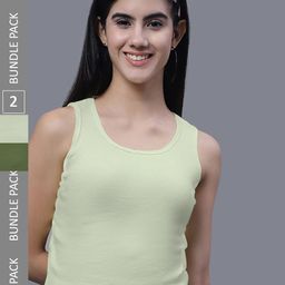 FBAR Pack Of 2 Rib Round Neck Cotton Tops-image-18