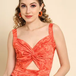 BAESD Sleeveless Abstract  Printed Sweetheart Neck Cut-Out Top-picture-18