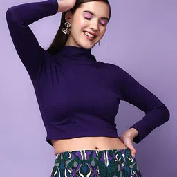SCORPIUS High Neck Fitted Crop Top-image-89