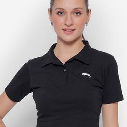 JUMP USA Polo Collar Cotton Crop Tops-image-55