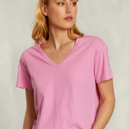 COLOR CAPITAL V-Neck Short Sleeves Top-picture-26