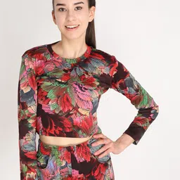 CHKOKKO Floral Print Crop Top-19