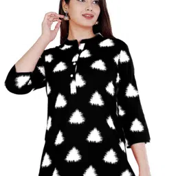 BAESD Geometric Printed Round Neck Pure Cotton Straight Kurti-picture-32