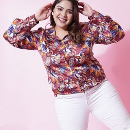 U&F Beyond Floral Print Satin Wrap Top-picture-14