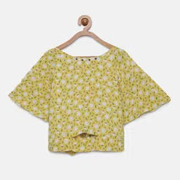 Tiny Girl Mustard Yellow Printed Top-picture-31