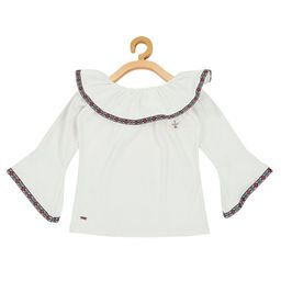 Actuel Cream-Coloured Regular Top-image-47