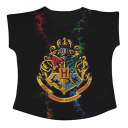 Harry Potter by Wear Your Mind Black & Gold-Toned Harry Potter Print Top-44
