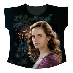 Harry Potter by Wear Your Mind Black & Beige Harry Potter Print Top-image-57