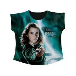 Harry Potter by Wear Your Mind Green & Black Print Extended Sleeves Top-image-69