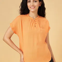 Honey by Pantaloons Mandarin Collar Extended Sleeves Top-picture-51