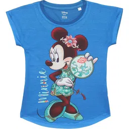 Wear Your Mind Girls Minnie Mouse Graphic Printed Extended Sleeves Top-image-81