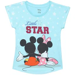 Wear Your Mind Girls Mickey & Minnie Printed Extended Sleeves Regular Top-image-17
