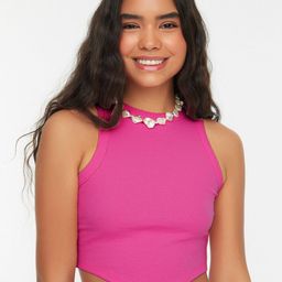 Trendyol Ribbed Sleeveless Crop Top-44