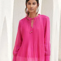 SALT ATTIRE Tie-Up Neck Top-picture-58