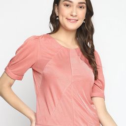 Latin Quarters Woman Solid Half Sleeve Regular Top-image-64