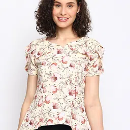 Latin Quarters Floral Print Peplum Top-picture-13