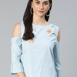 Oxolloxo Blue Striped Top-image-85