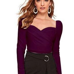 RAJOVATI Sweetheart Neck Puff Sleeves Wrap Top-image-74
