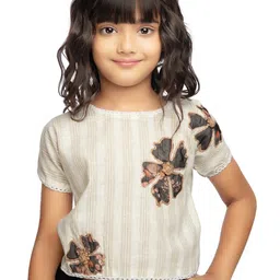Tiny Kingdom Floral Printed Cotton Top-image-87