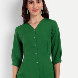 Rudraaksha Creations V-Neck Peplum Top-image-91