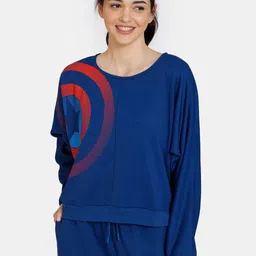Rosaline by Zivame Women Captain America Placement Print Top-image-25