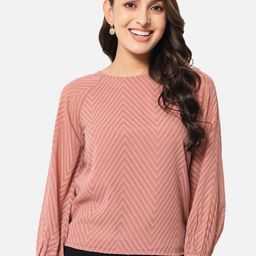 BAESD Self Design Puff Sleeves Georgette Top-67