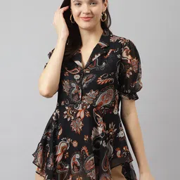 KERI PERRY Floral Printed Puff Sleeves Top-image-45