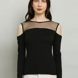 LE BOURGEOIS Cold-Shoulder Sleeves Top-image-73