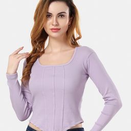 Fabme Square Neck Cotton Fitted Top-image-49