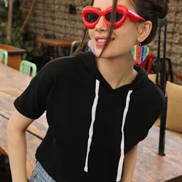PINACOLADA Hooded Boxy Crop Top-picture-13