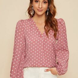 Stylecast X Slyck Polka Dot Printed Puff Sleeve Top-picture-38