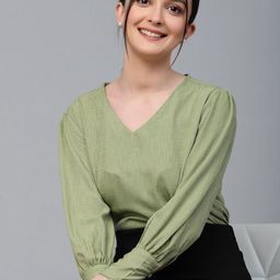 Style Quotient V-Neck Cuffed Sleeve Top-picture-28