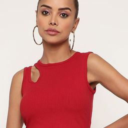 BAESD Cut-Out Detail Ribbed Crop Top-image-86