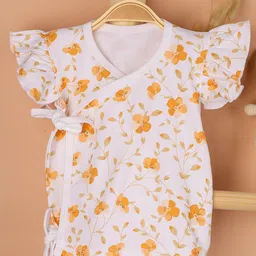 Moms Home Floral Print Flutter Sleeve Organic Cotton Top-picture-50