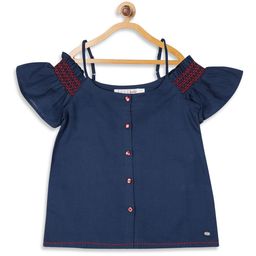 ELLE Girls Navy Blue Solid Top-image-70
