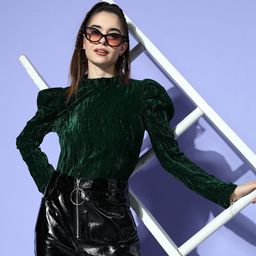 Berrylush Solid Velvet Top-picture-7