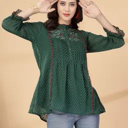 Nayam By Lakshita Floral Embroidered Puff Sleeves Top-picture-29