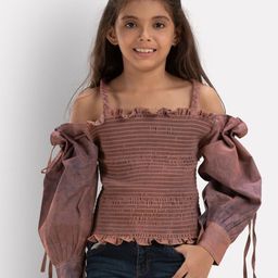 Growing Tree Girls Pink Pure Cotton Top-image-16