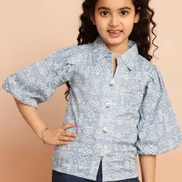 BAESD Kids Girls Ethnic Printed Shirt Style Top-picture-39