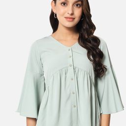 BAESD Bell Sleeves Empire Crepe Top-picture-45