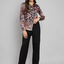 Amagyaa Floral Printed Shirt Style Top-image-17
