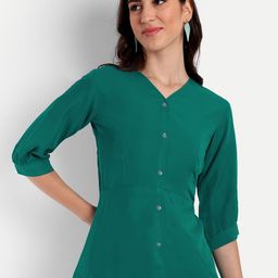 Rudraaksha Creations V-Neck Peplum Top-image-87