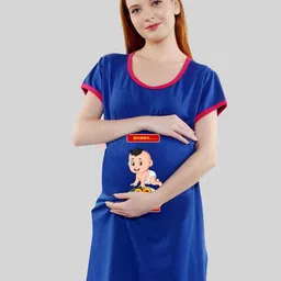 SillyBoom Graphic Printed Maternity T-shirt Dress-picture-10