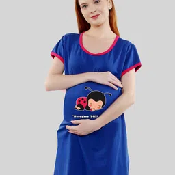 SillyBoom Graphic Printed Maternity T-Shirt Dress-picture-25