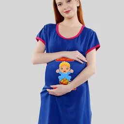 SillyBoom Graphic Printed Maternity T-shirt Nightdress-picture-36
