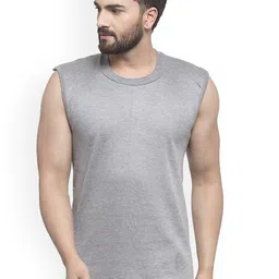 UZARUS Round Neck Sleeveless Cotton Thermal Top-image-72