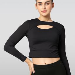 LAASA  SPORTS Cut Out Crop Top-image-51