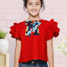Cutiekins Red Ruffles Top-24